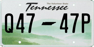 TN license plate Q4747P