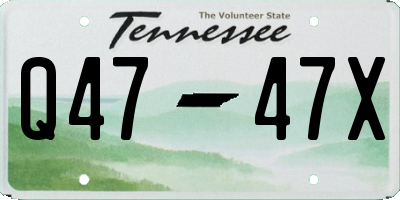 TN license plate Q4747X