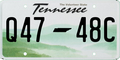 TN license plate Q4748C
