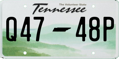 TN license plate Q4748P