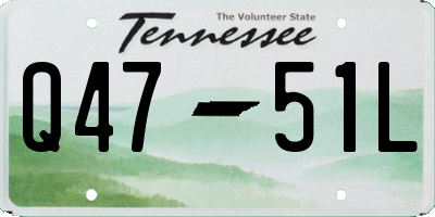TN license plate Q4751L