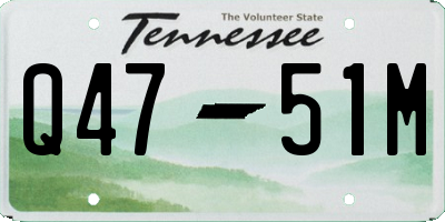 TN license plate Q4751M