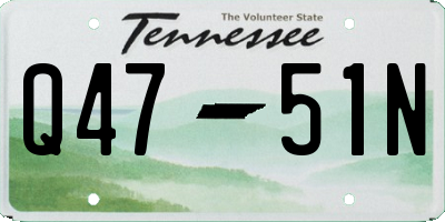 TN license plate Q4751N