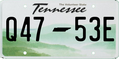 TN license plate Q4753E