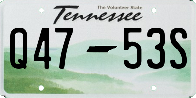 TN license plate Q4753S