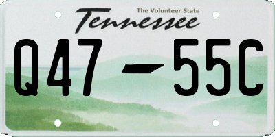 TN license plate Q4755C