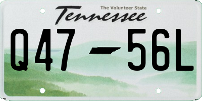 TN license plate Q4756L