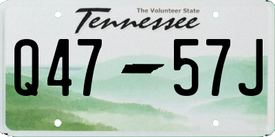 TN license plate Q4757J