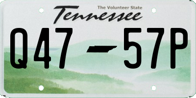 TN license plate Q4757P