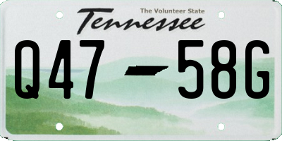 TN license plate Q4758G