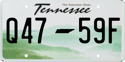 TN license plate Q4759F