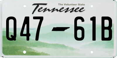 TN license plate Q4761B