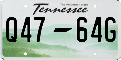 TN license plate Q4764G
