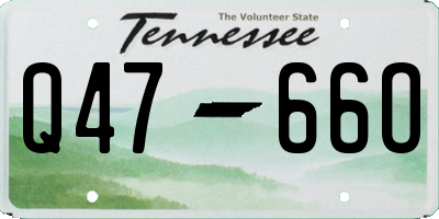 TN license plate Q4766O