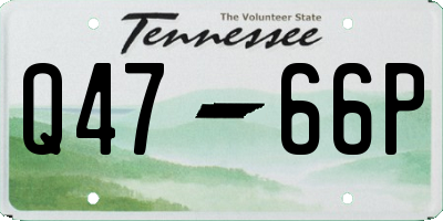 TN license plate Q4766P