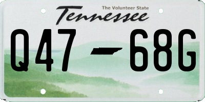 TN license plate Q4768G