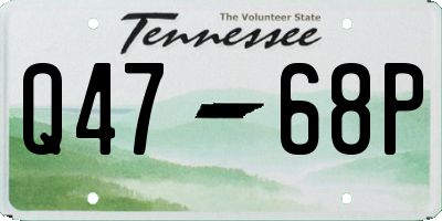 TN license plate Q4768P