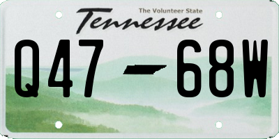 TN license plate Q4768W