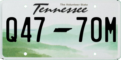 TN license plate Q4770M