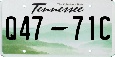 TN license plate Q4771C