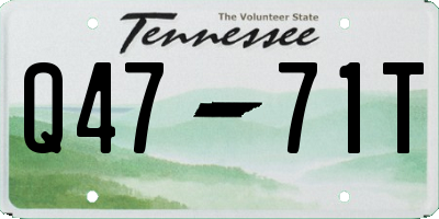 TN license plate Q4771T