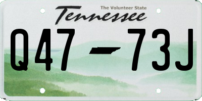 TN license plate Q4773J