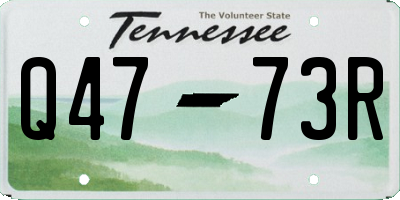 TN license plate Q4773R