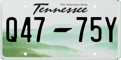 TN license plate Q4775Y