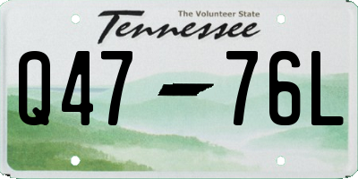 TN license plate Q4776L
