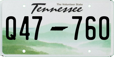 TN license plate Q4776O