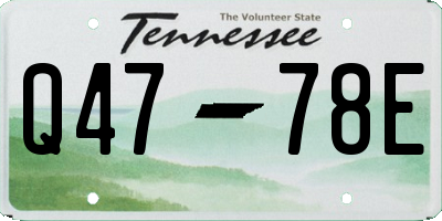 TN license plate Q4778E