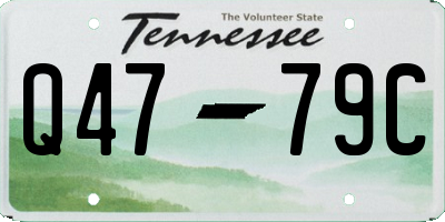 TN license plate Q4779C