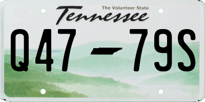 TN license plate Q4779S