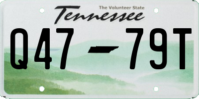 TN license plate Q4779T