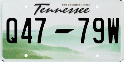 TN license plate Q4779W