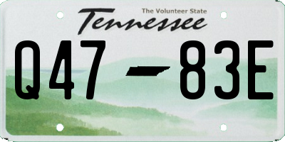 TN license plate Q4783E