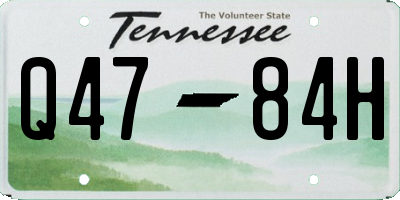 TN license plate Q4784H