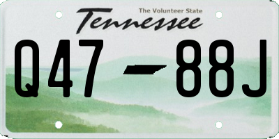 TN license plate Q4788J