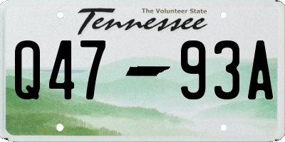 TN license plate Q4793A