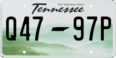 TN license plate Q4797P
