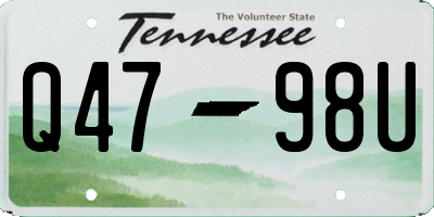 TN license plate Q4798U
