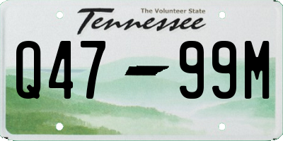 TN license plate Q4799M