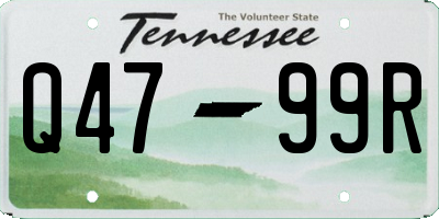 TN license plate Q4799R