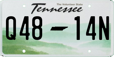 TN license plate Q4814N