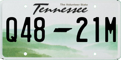 TN license plate Q4821M