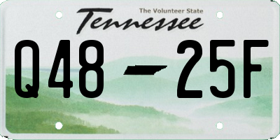 TN license plate Q4825F