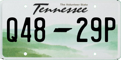 TN license plate Q4829P