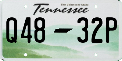 TN license plate Q4832P