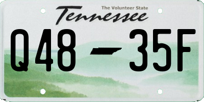 TN license plate Q4835F