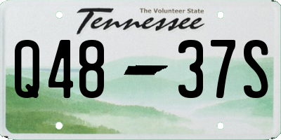 TN license plate Q4837S